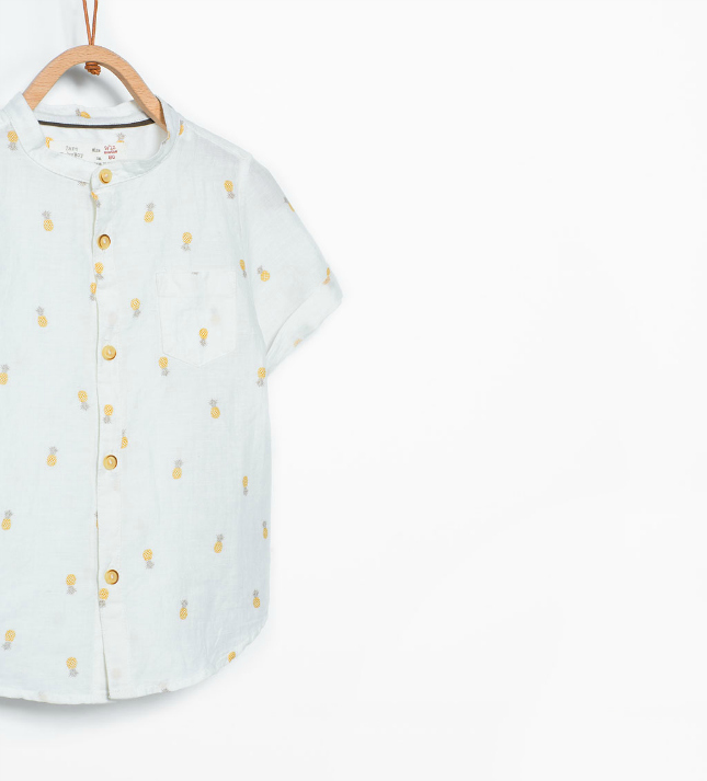 Ananas - wit overhemd van de Zara