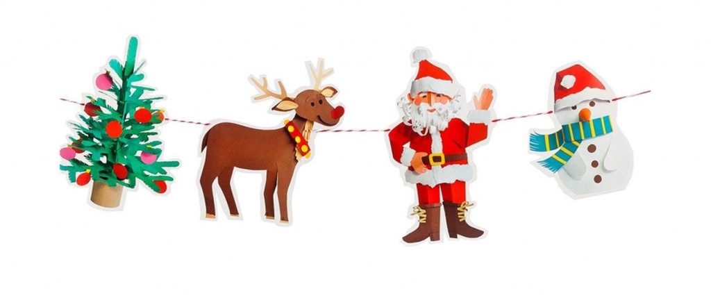 hema kerst 2015 papieren slinger kerstfiguren