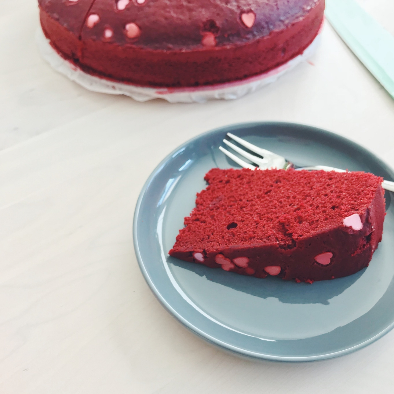 valentijnstaart red velvet cake